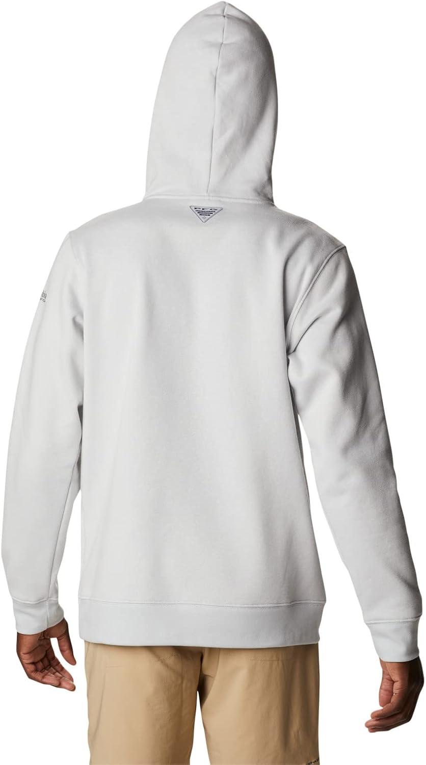 imageColumbia mens Pfg Fish Flag II HoodieCool GreyWhite Usa