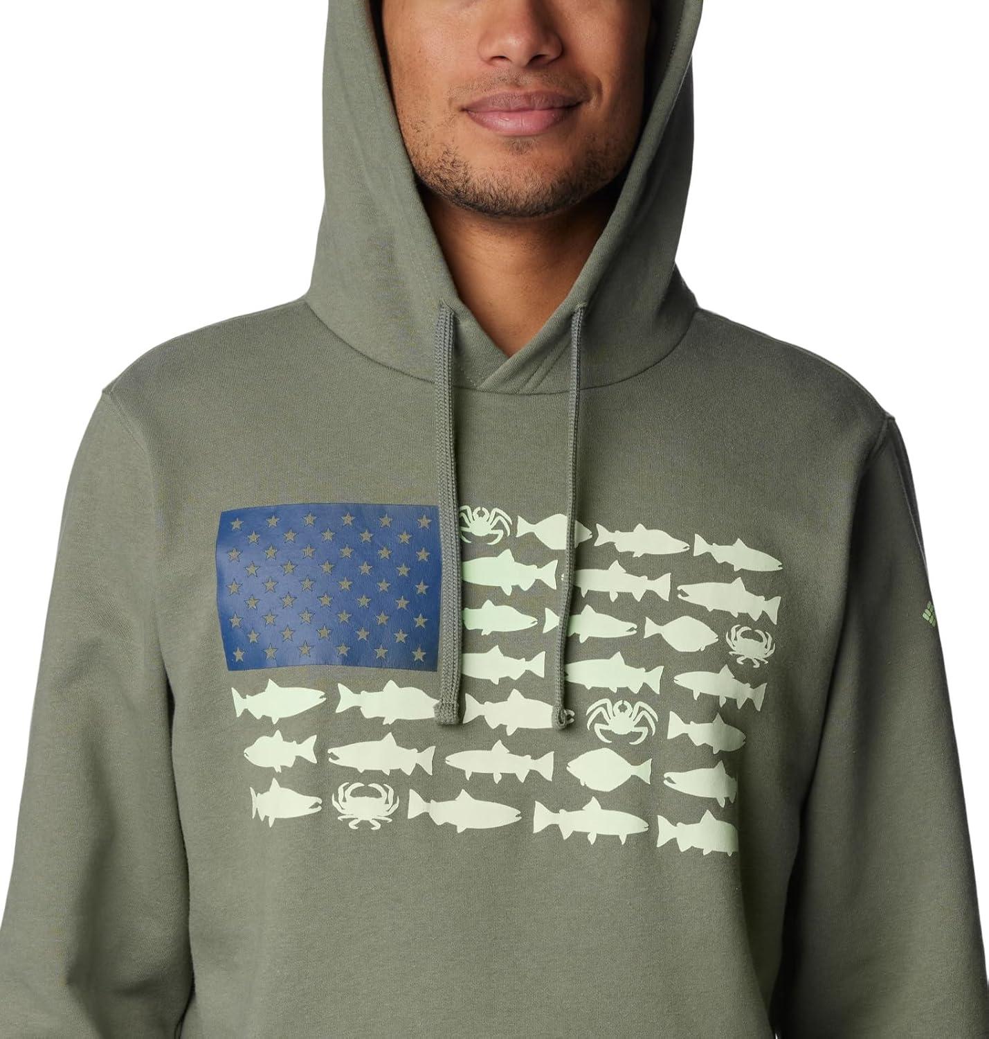 imageColumbia mens Pfg Fish Flag II HoodieCypressKey West Alaska Fish