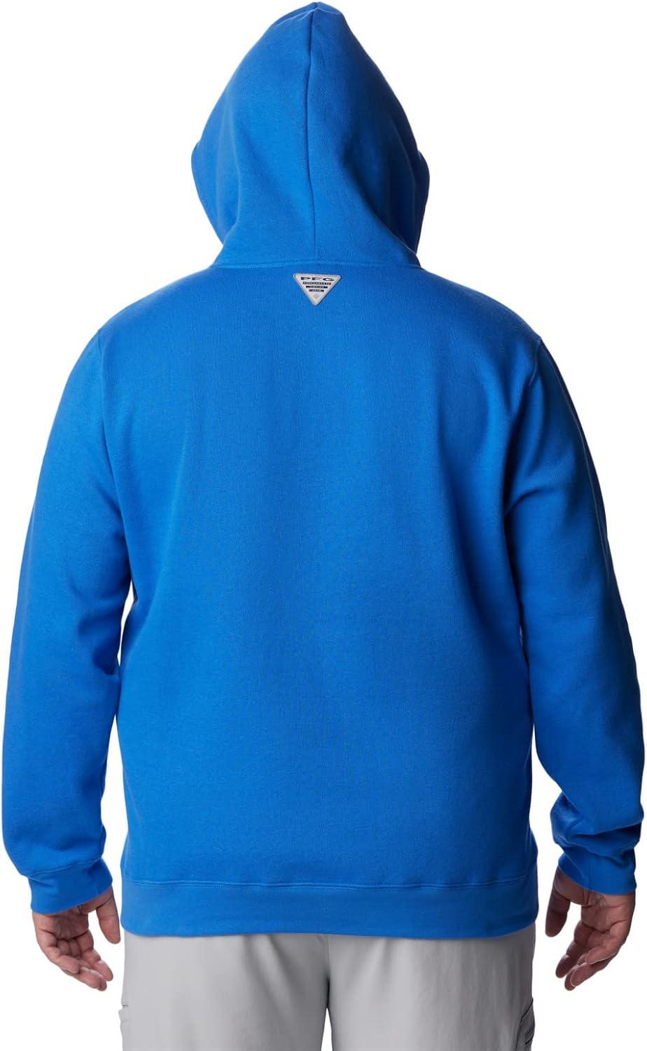 imageColumbia mens Pfg Fish Flag II HoodieVivid BlueCocoa Butter Mid Atlantic
