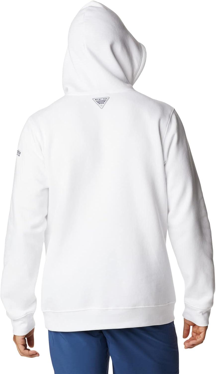 imageColumbia mens Pfg Fish Flag II HoodieWhiteRed Spark Usa
