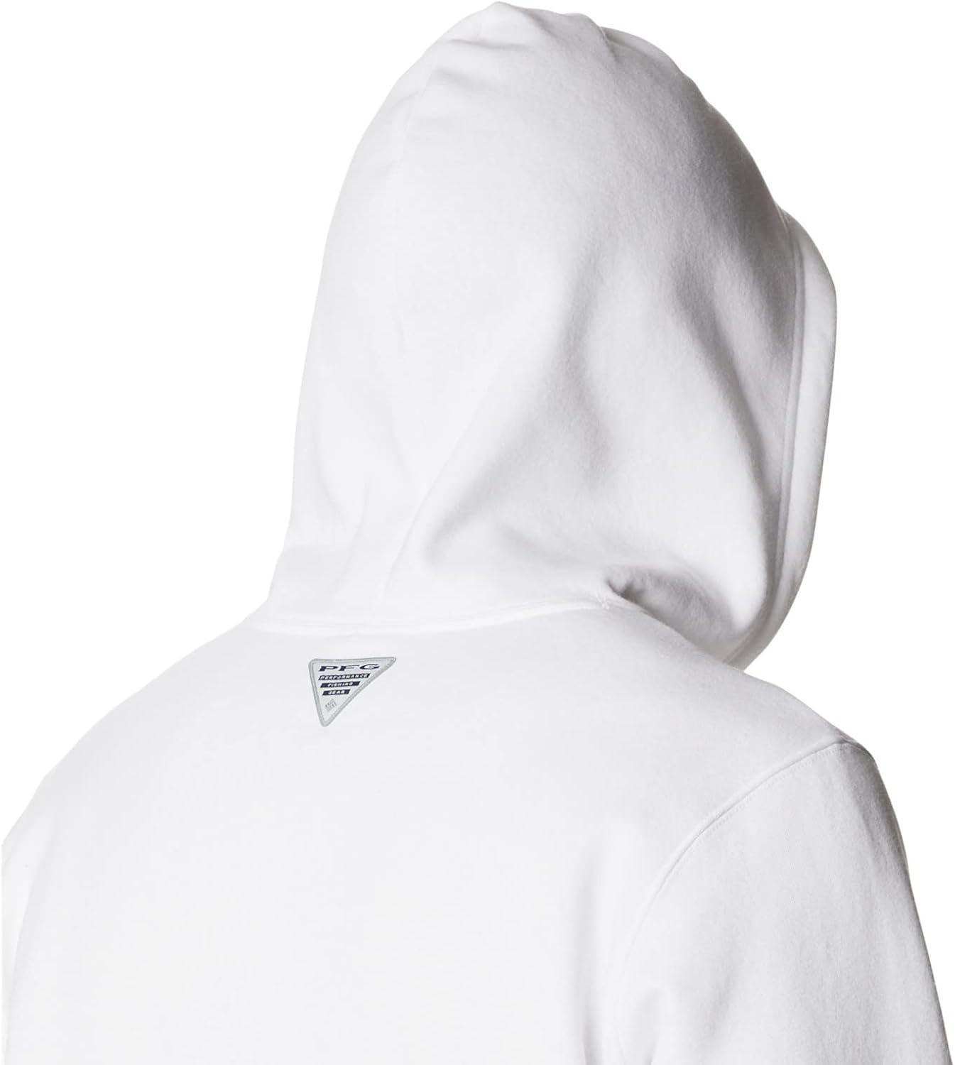 imageColumbia mens Pfg Fish Flag II HoodieWhiteRed Spark Usa