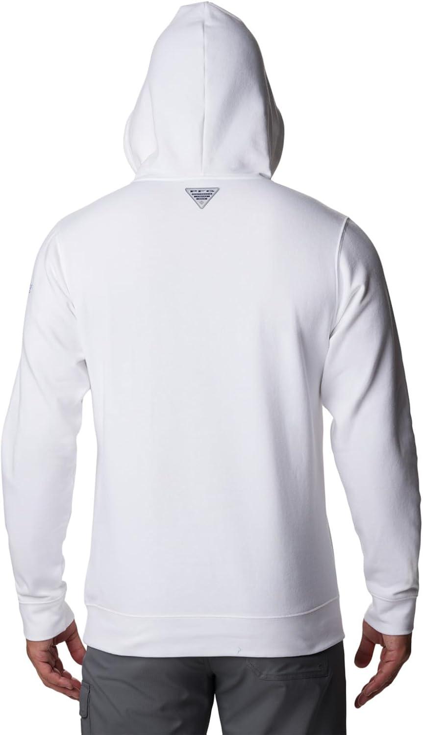 imageColumbia mens Pfg Fish Flag II HoodieWhiteSunset Red Midatlantic Fish