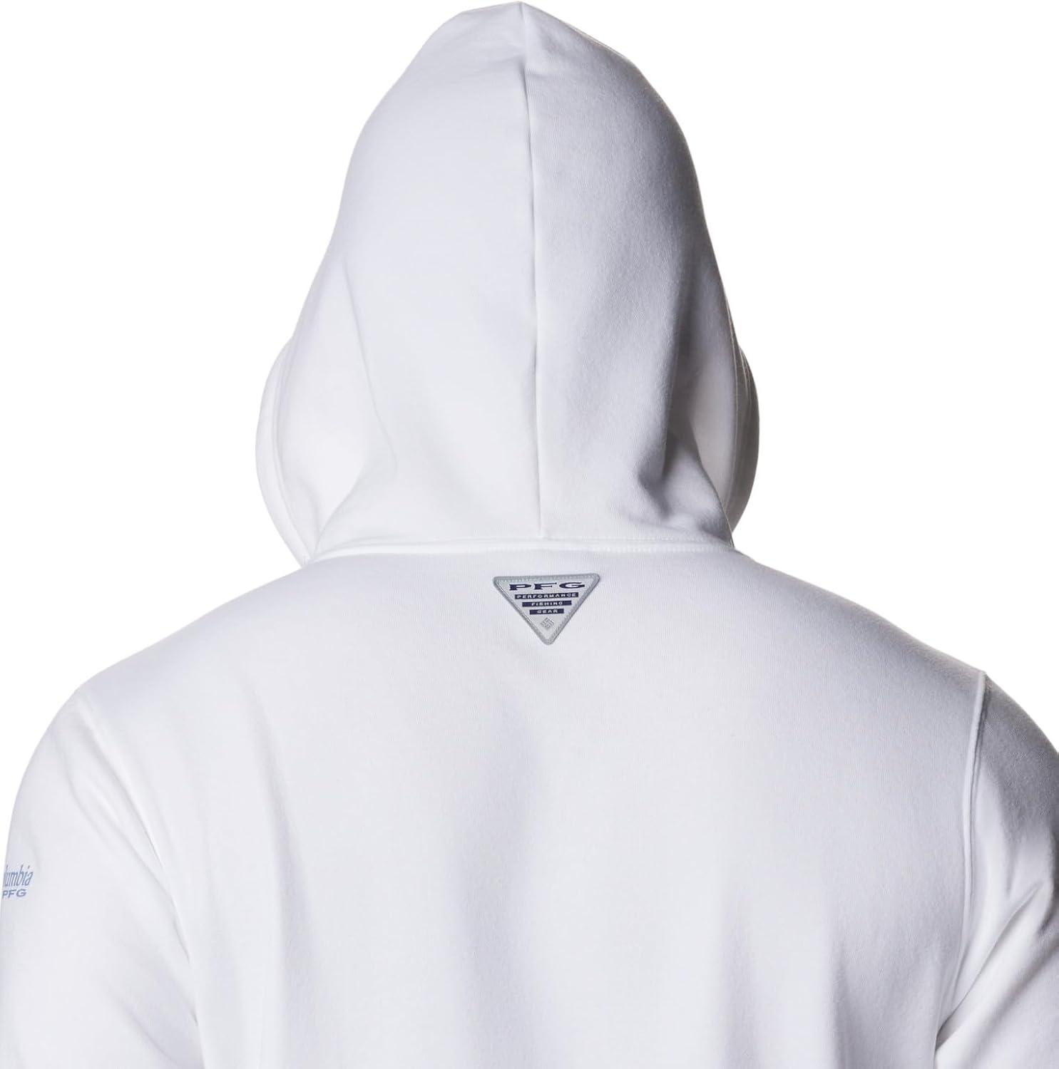 imageColumbia mens Pfg Fish Flag II HoodieWhiteSunset Red Midatlantic Fish