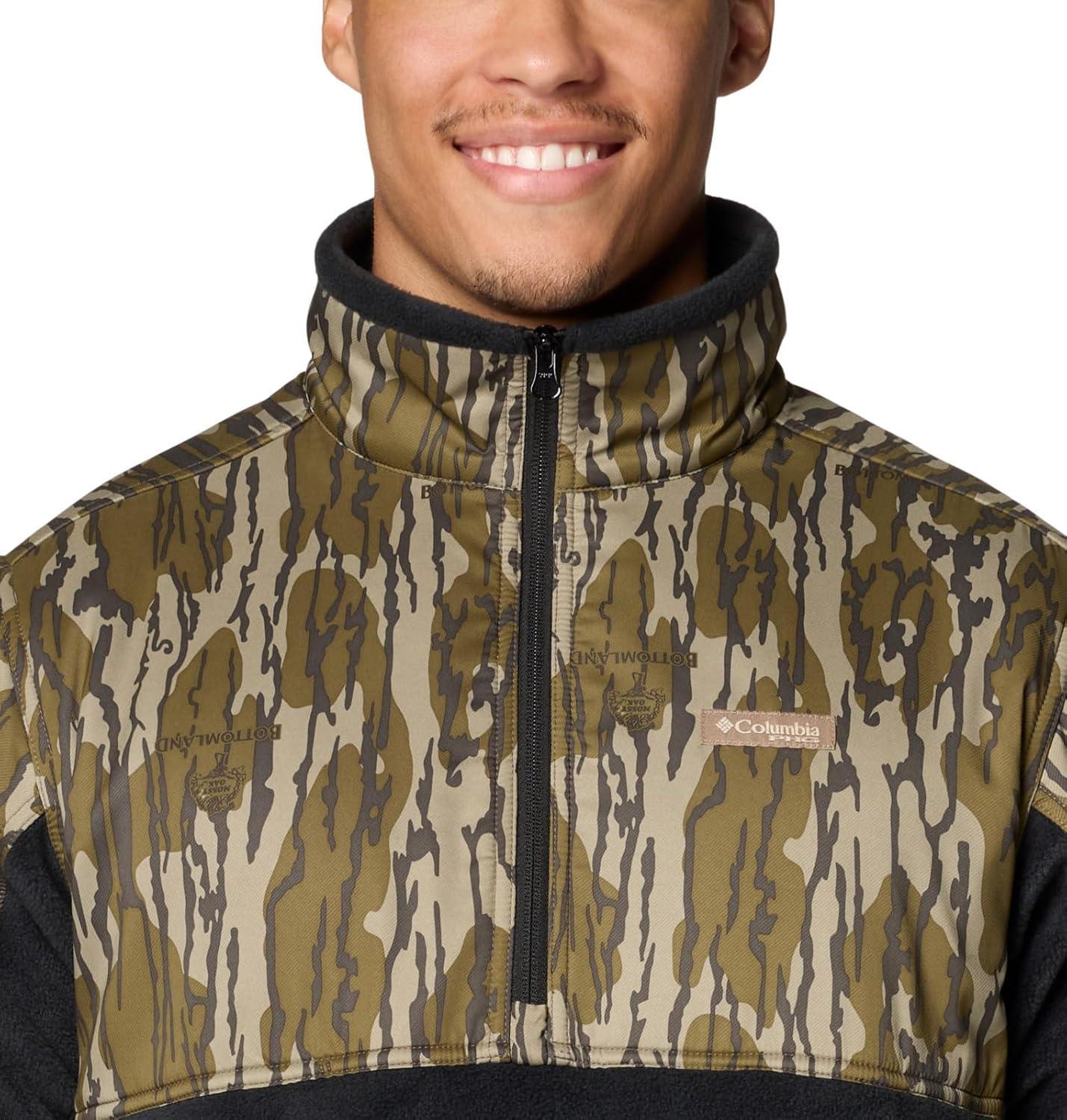 imageColumbia mens Phg Fleece Overlay II 14 ZipBlackMossy Oak Bottomland