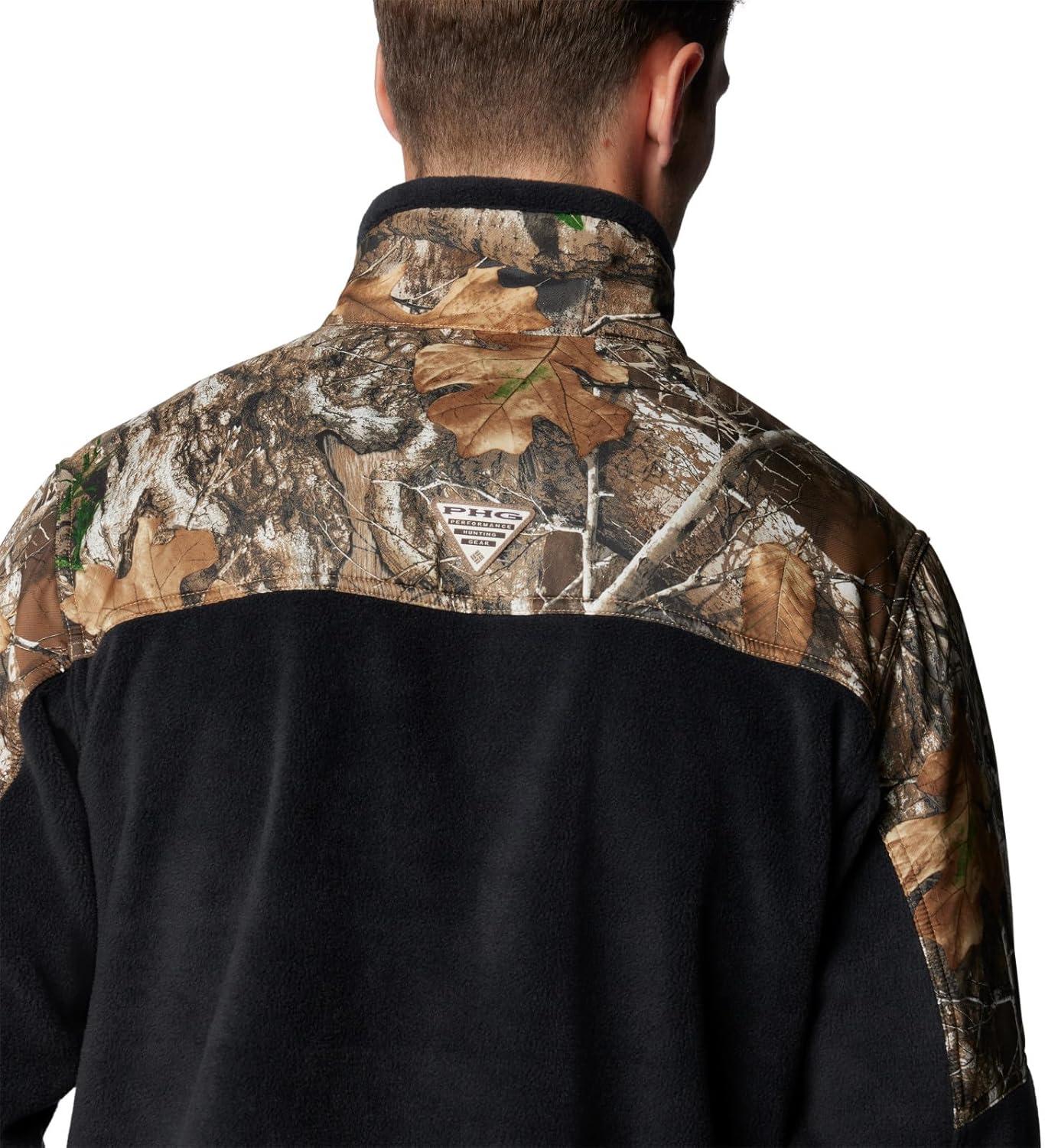 imageColumbia mens Phg Fleece Overlay II 14 ZipBlackRealtree Edge