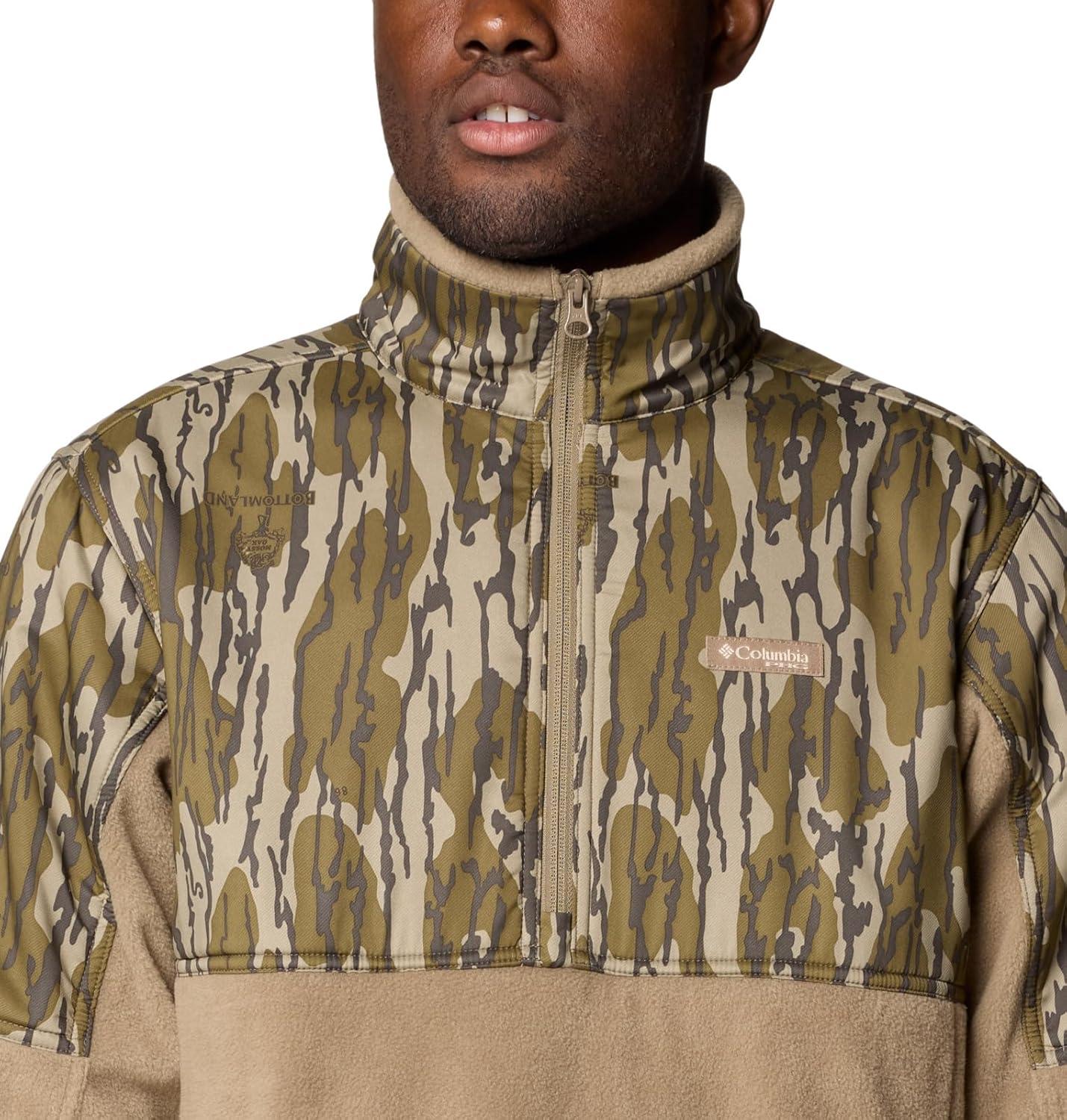 imageColumbia mens Phg Fleece Overlay II 14 ZipFlaxMossy Oak Bottomland