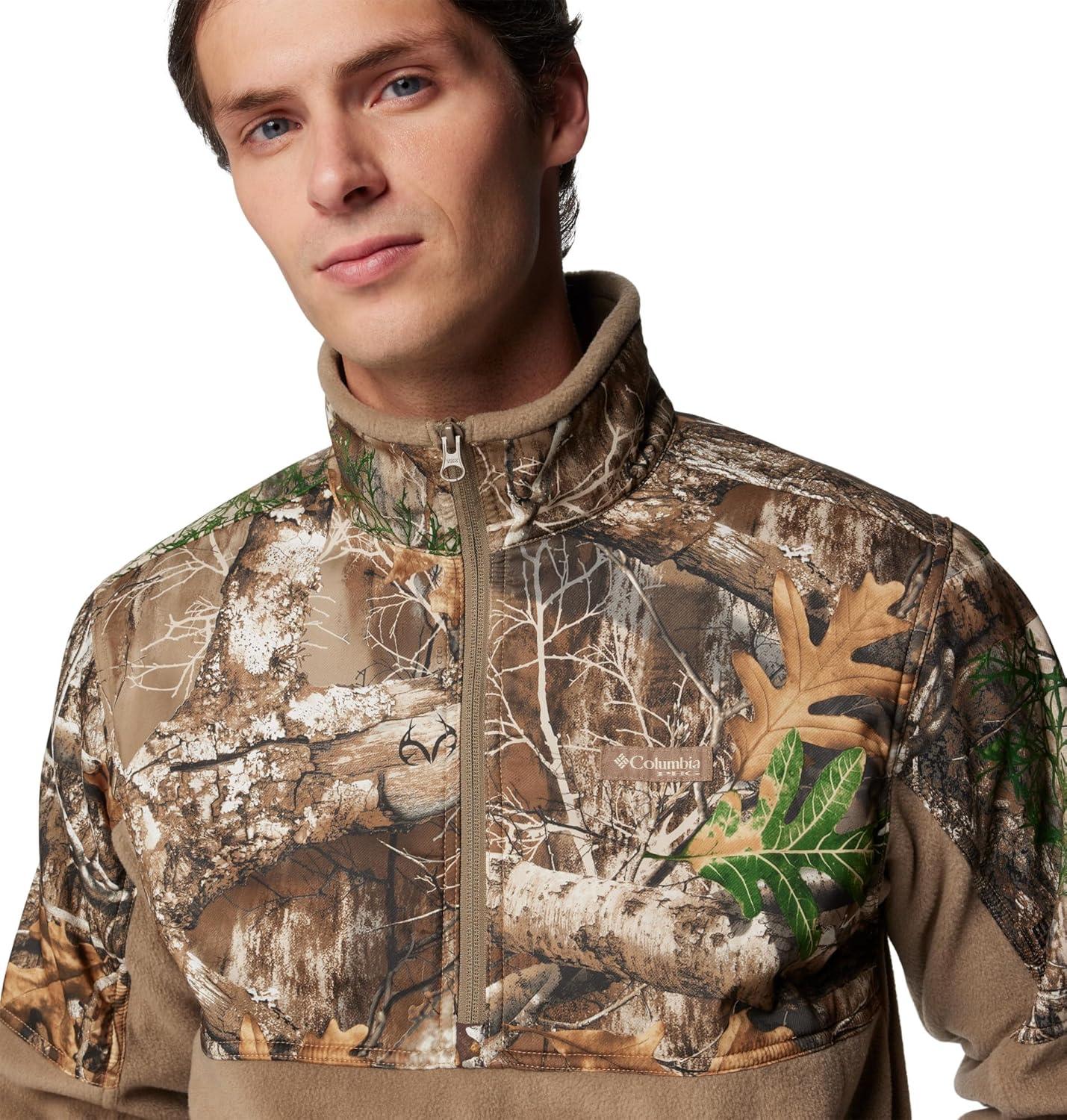 imageColumbia mens Phg Fleece Overlay II 14 ZipFlaxRealtree Edge