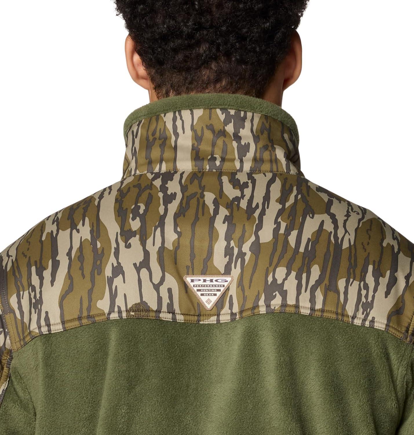 imageColumbia mens Phg Fleece Overlay II 14 ZipSurplus GreenMossy Oak Bottomland