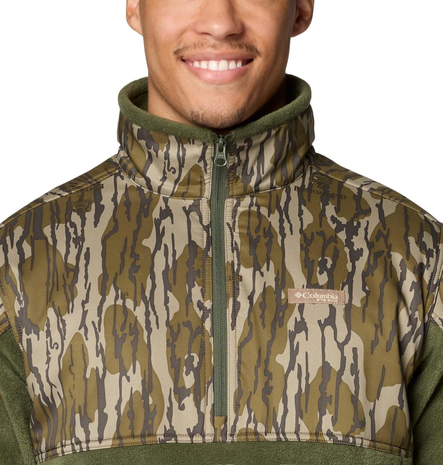 imageColumbia mens Phg Fleece Overlay II 14 ZipSurplus GreenMossy Oak Bottomland