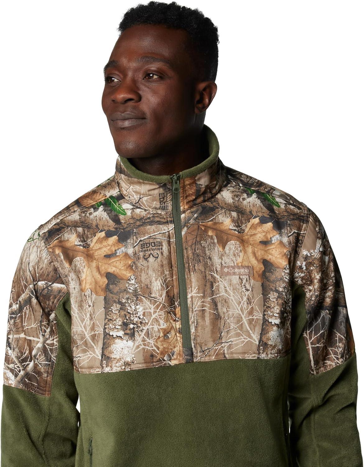 imageColumbia mens Phg Fleece Overlay II 14 ZipSurplus GreenRealtree Edge