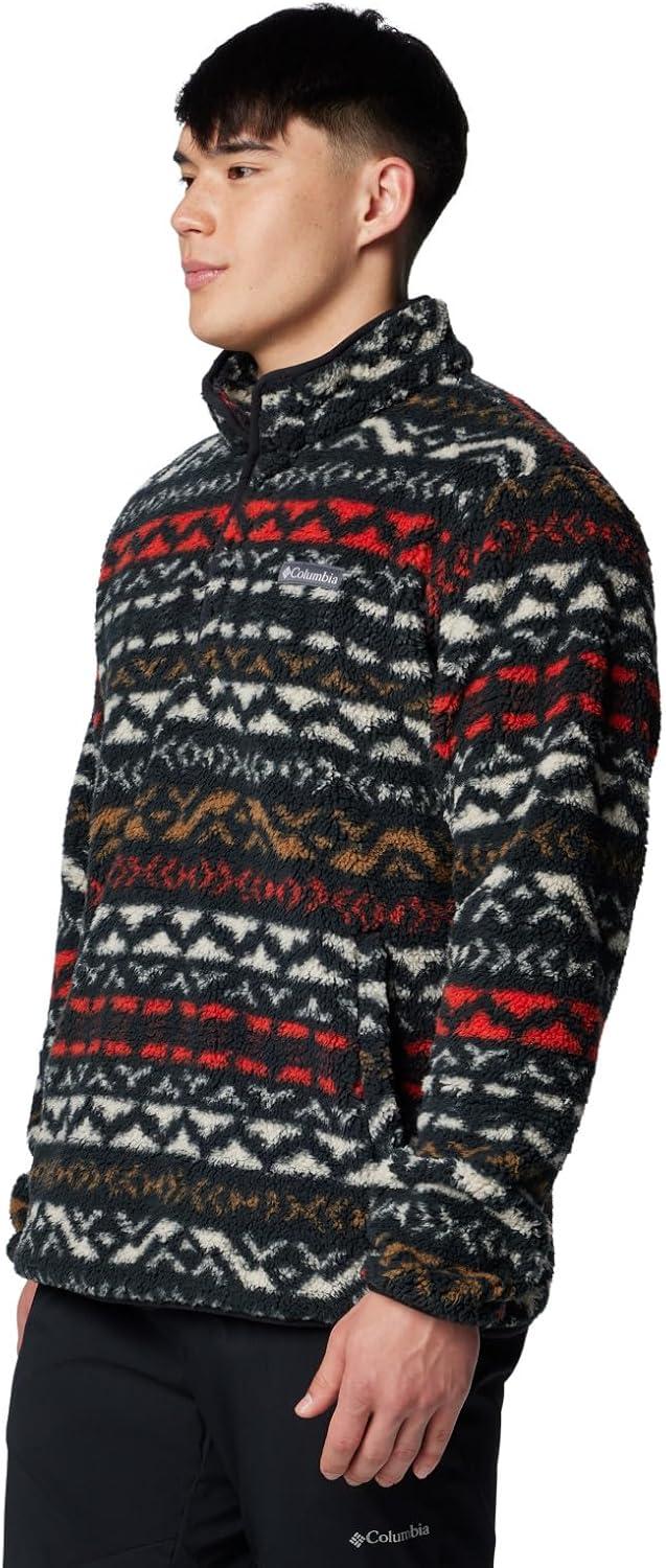 imageColumbia mens Rugged Ridge Half Snap FleeceBlack Madras Multi