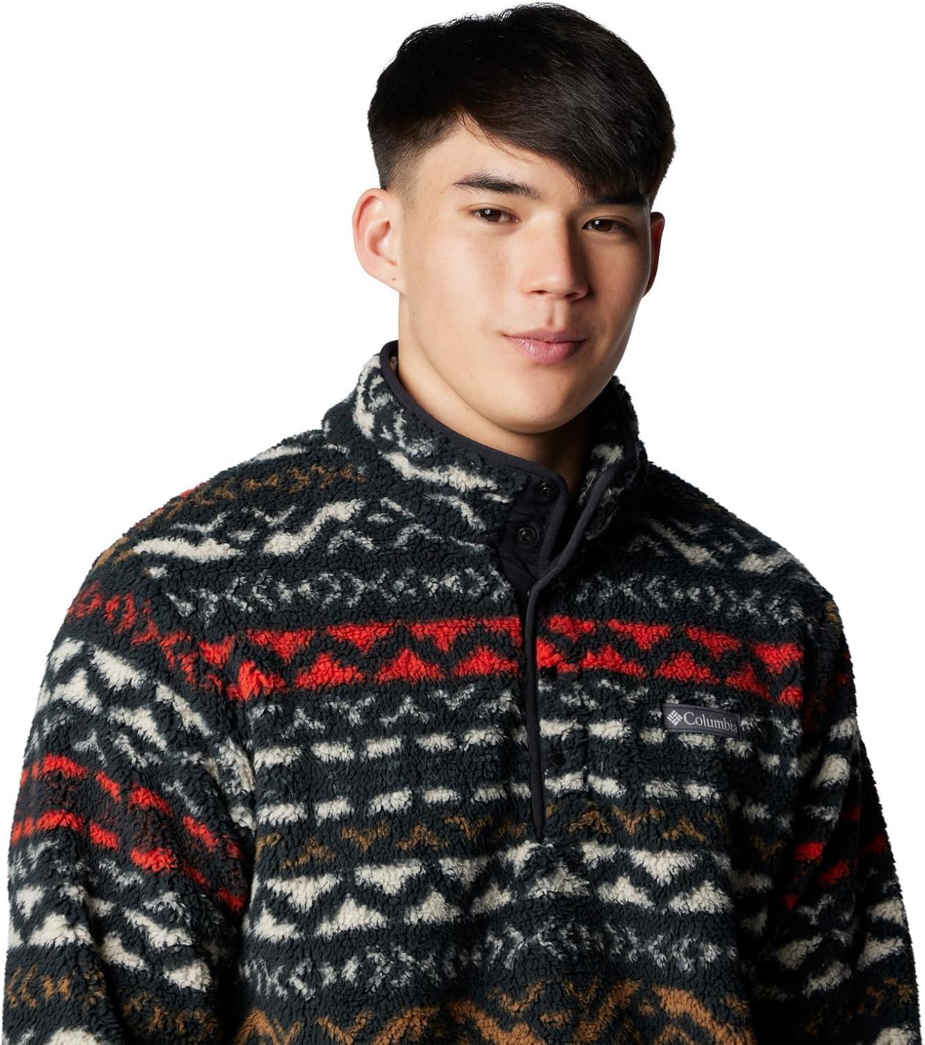 imageColumbia mens Rugged Ridge Half Snap FleeceBlack Madras Multi