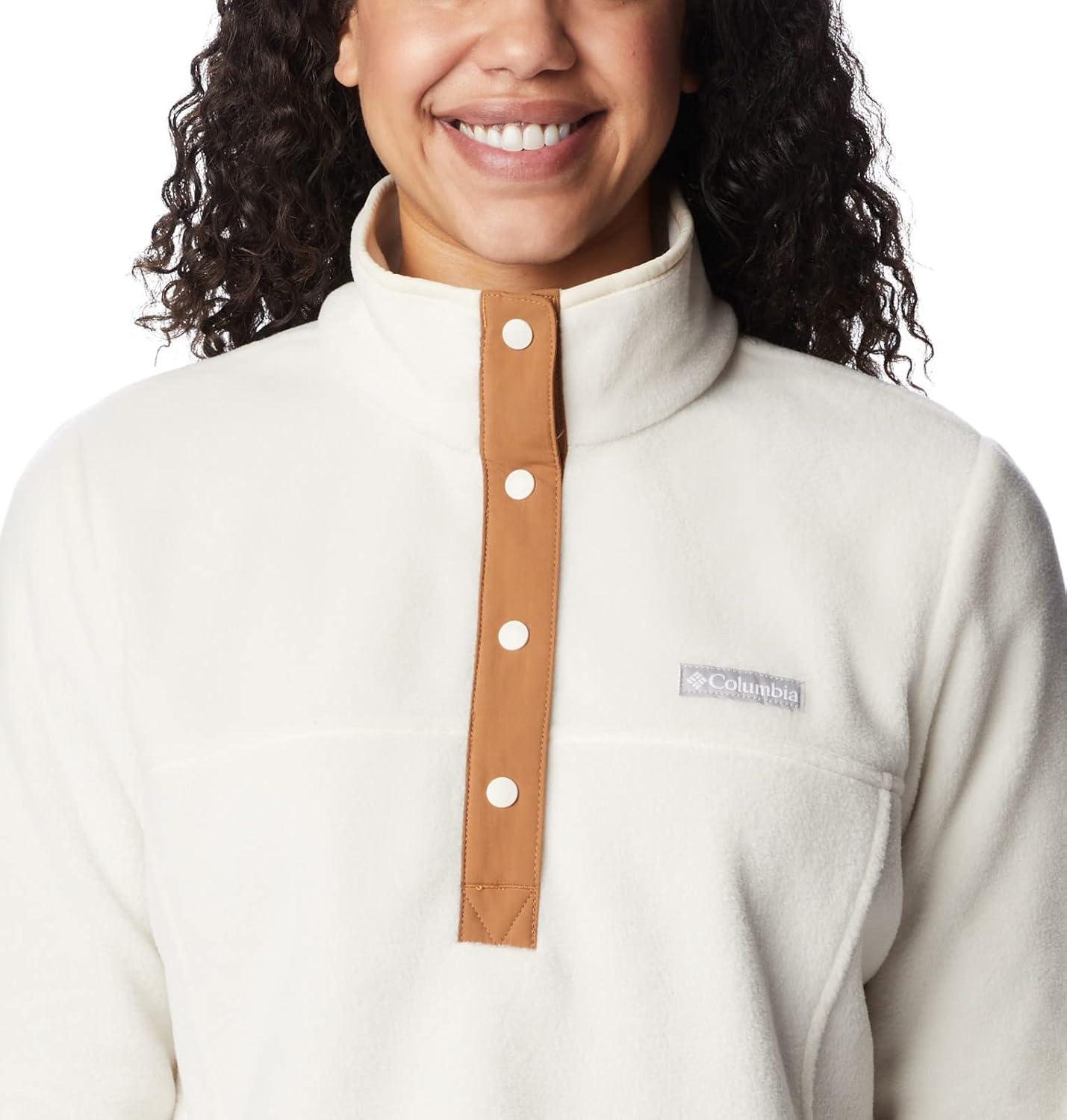 imageColumbia womens Benton Springs 12 Snap PulloverChalkChalkCamel Brown