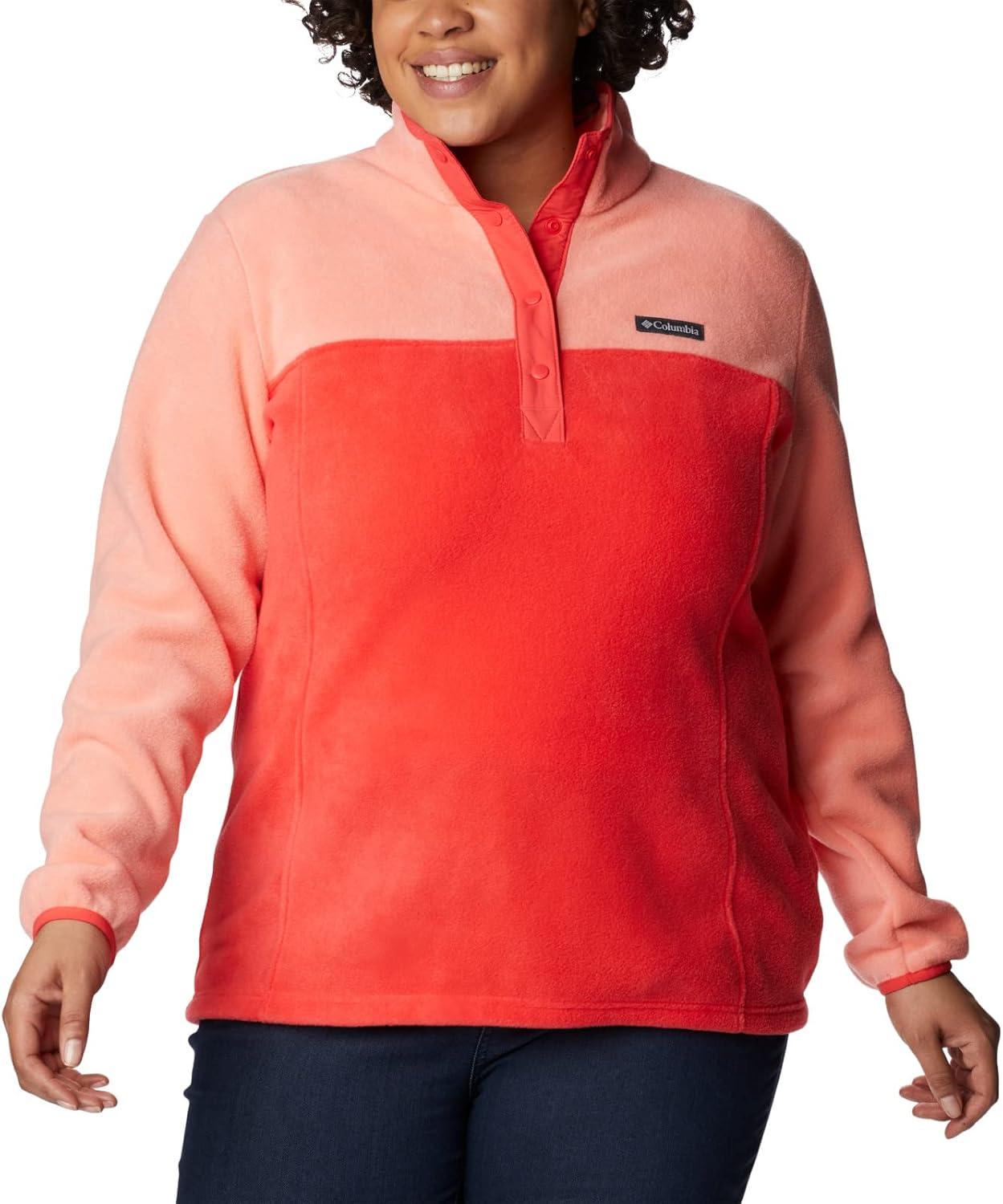 imageColumbia womens Benton Springs 12 Snap PulloverRed HibiscusCoral Reef