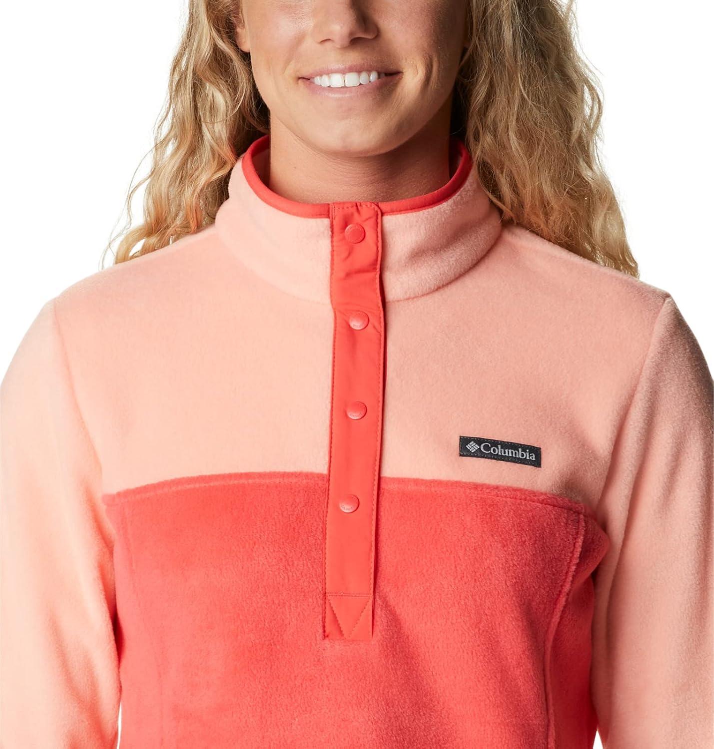imageColumbia womens Benton Springs 12 Snap PulloverRed HibiscusCoral Reef