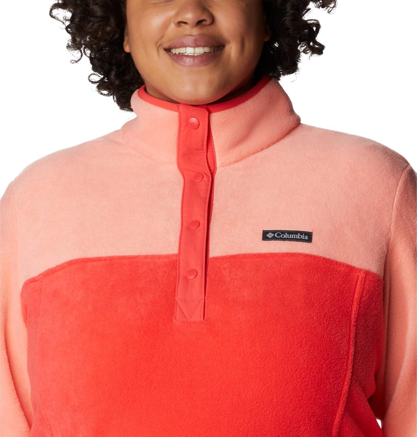 imageColumbia womens Benton Springs 12 Snap PulloverRed HibiscusCoral Reef