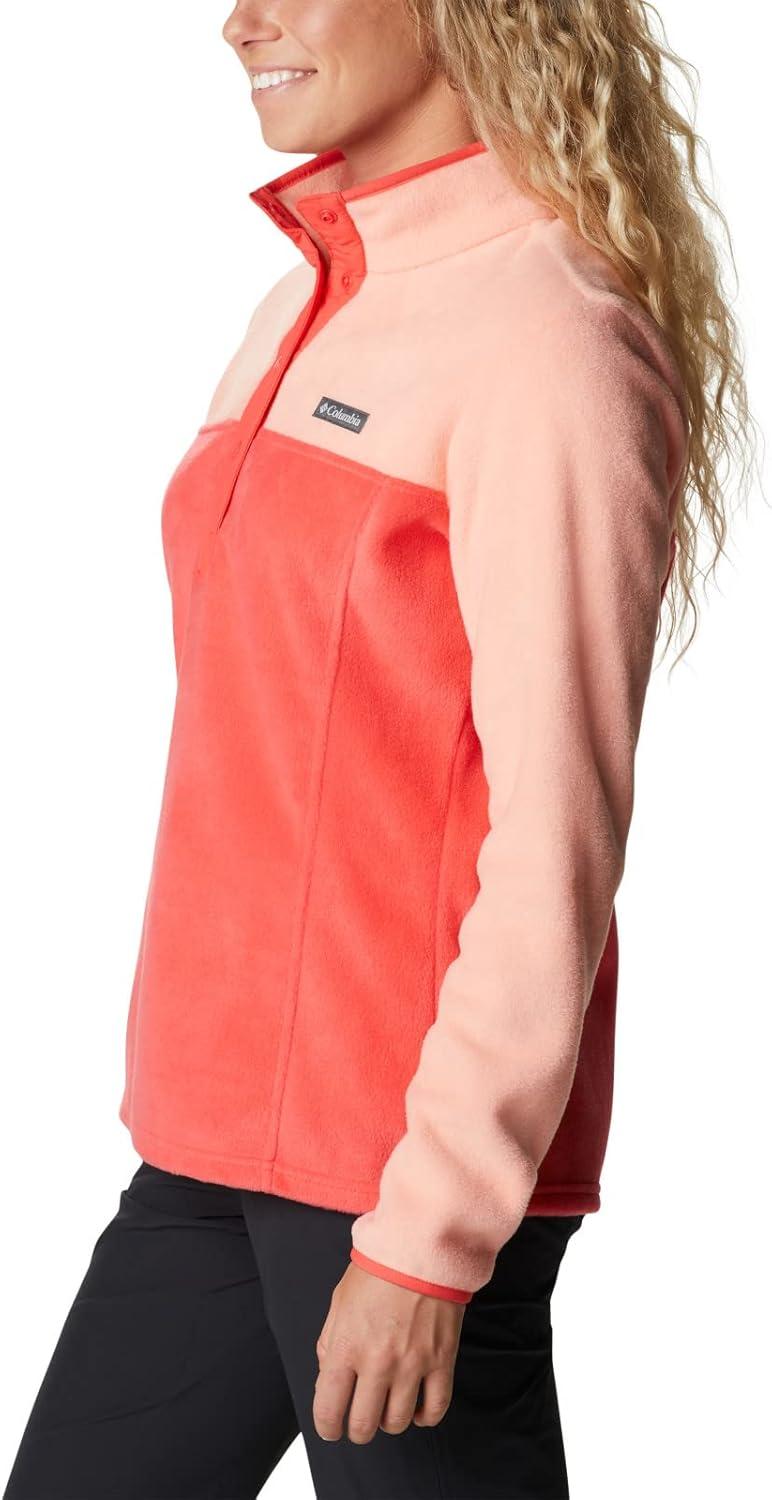 imageColumbia womens Benton Springs 12 Snap PulloverRed HibiscusCoral Reef