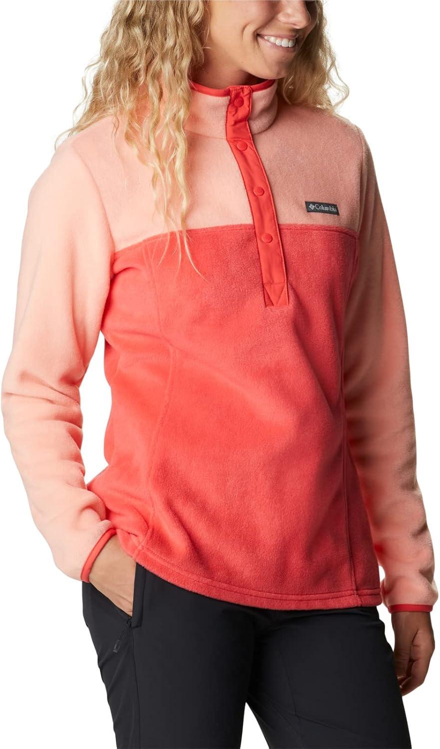 imageColumbia womens Benton Springs 12 Snap PulloverRed HibiscusCoral Reef