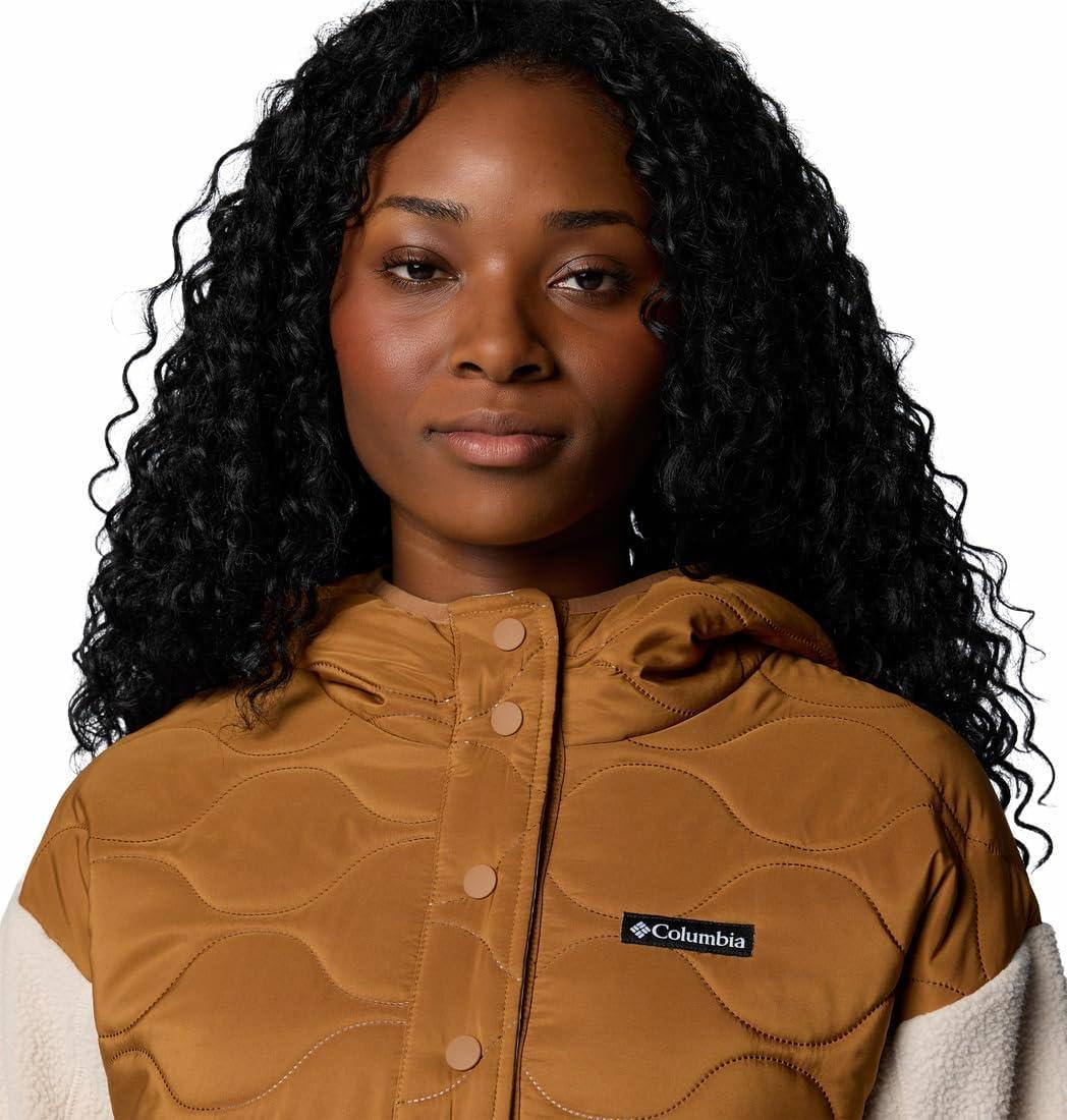 imageColumbia womens Cloud Point Hooded FleeceCamel BrownDark Stone