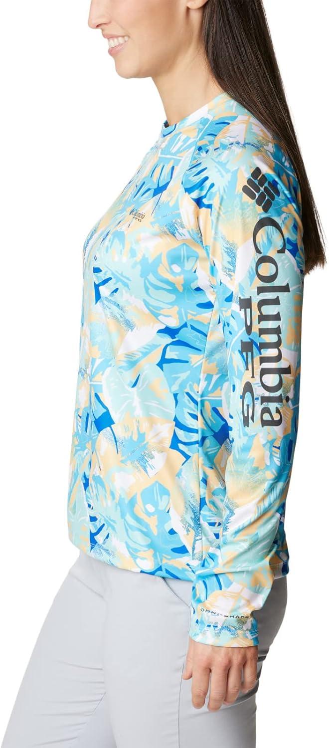 imageColumbia womens Super Tidal Tee Long SleeveBlue Macaw Philo Palms