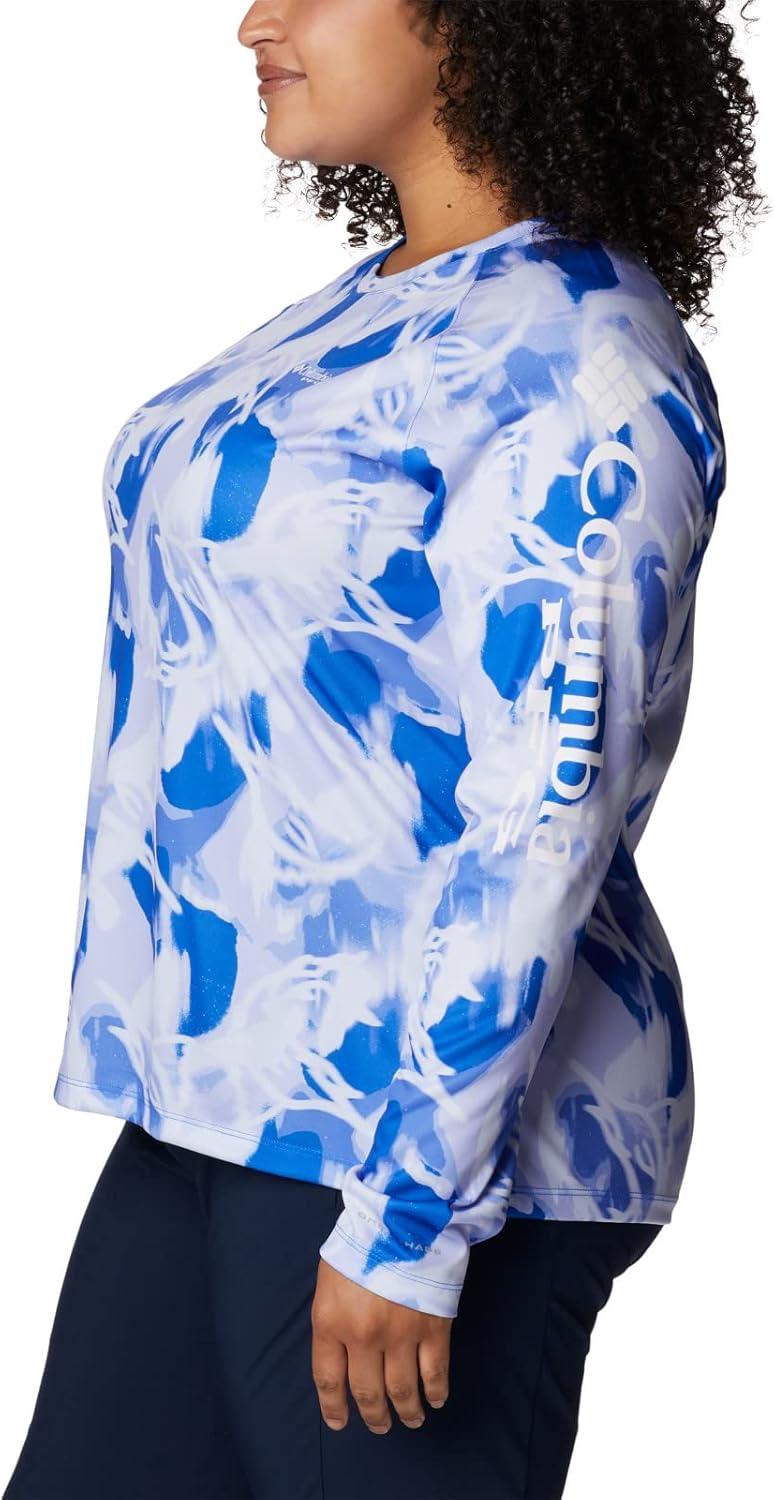 imageColumbia womens Super Tidal Tee Long SleeveBlue MacawAuroras Print