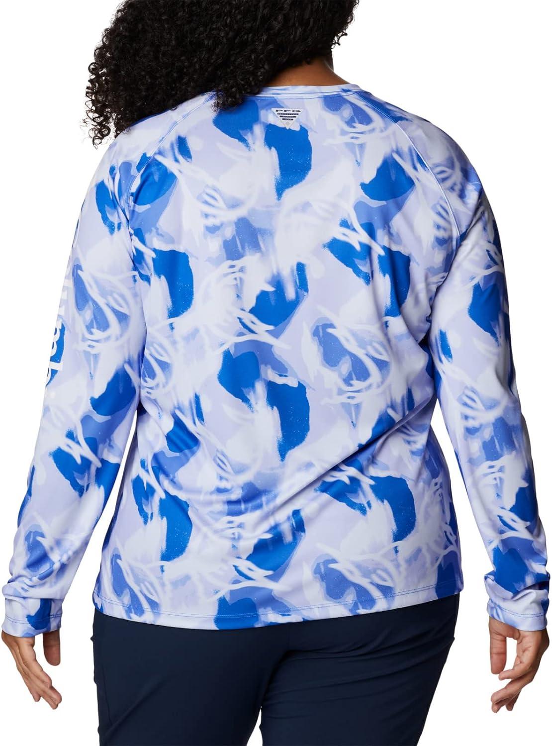 imageColumbia womens Super Tidal Tee Long SleeveBlue MacawAuroras Print