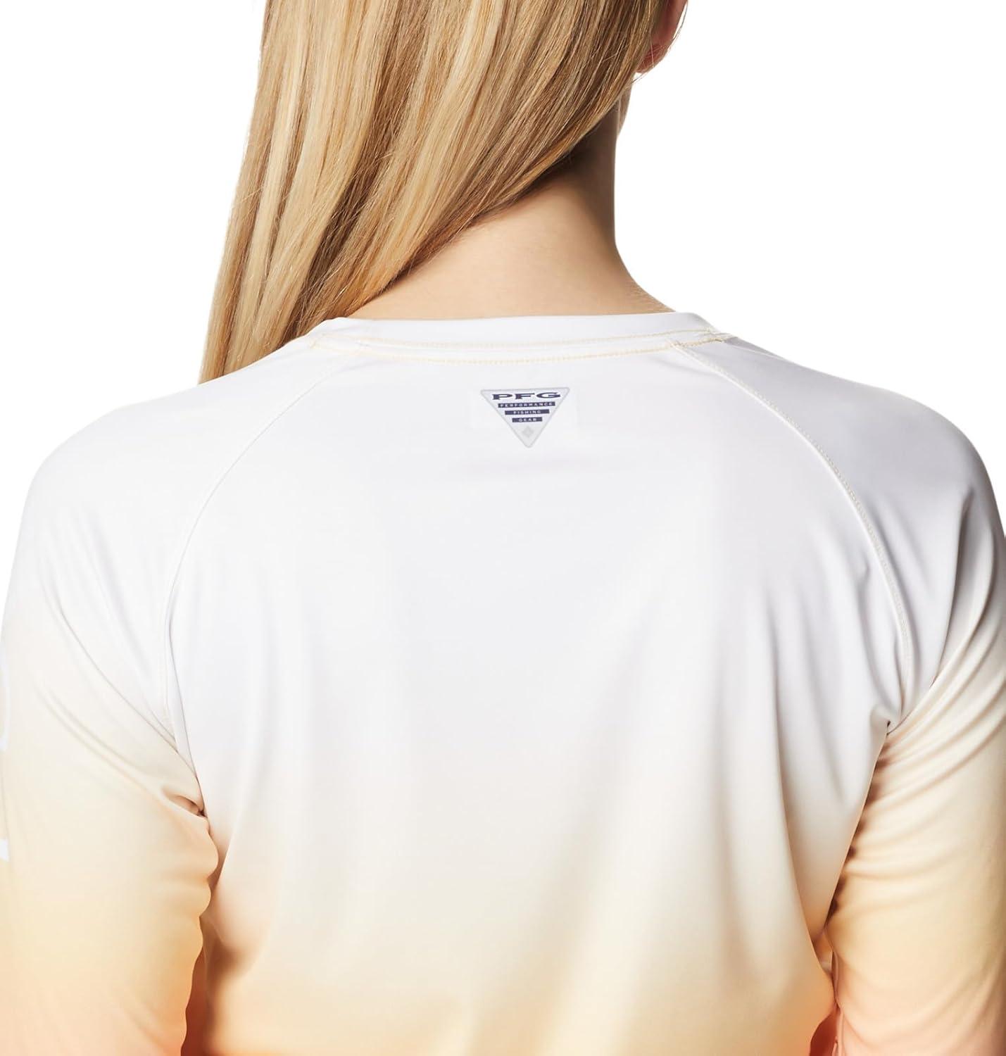 imageColumbia womens Super Tidal Tee Long SleeveCocoa Butter Pfg Gradient