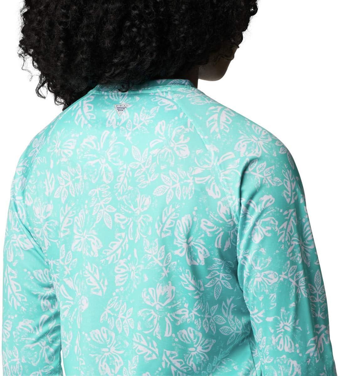 imageColumbia womens Super Tidal Tee Long SleeveDolphin Archive Palms Print