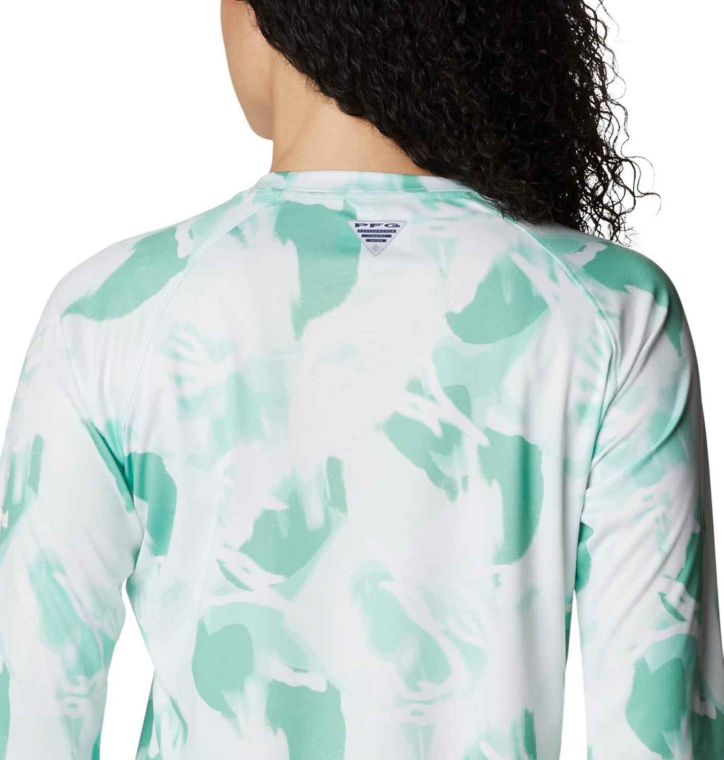 imageColumbia womens Super Tidal Tee Long SleeveKelpAuroras Print