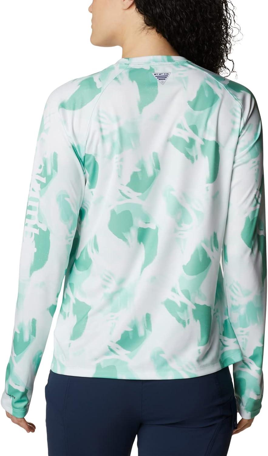 imageColumbia womens Super Tidal Tee Long SleeveKelpAuroras Print