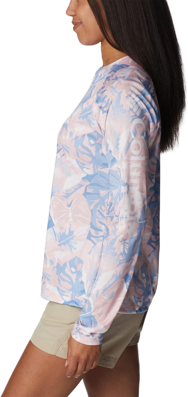 imageColumbia womens Super Tidal Tee Long SleeveSatin Pink Philo Palms