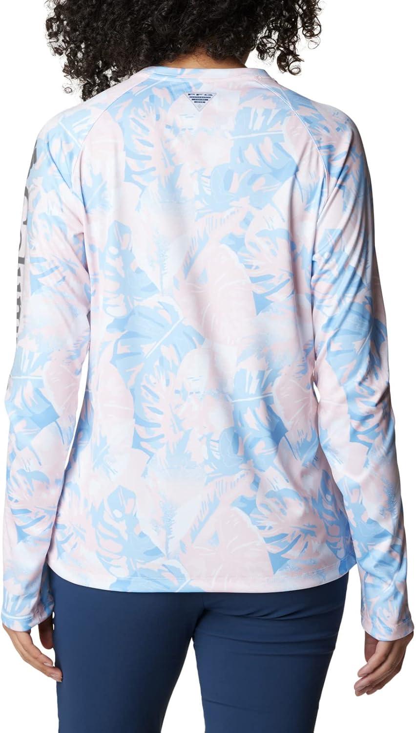 imageColumbia womens Super Tidal Tee Long SleeveSatin Pink Philo Palms
