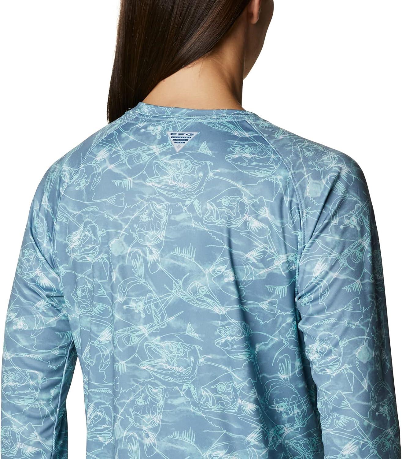 imageColumbia womens Super Tidal Tee Long SleeveStorm Contour Fish