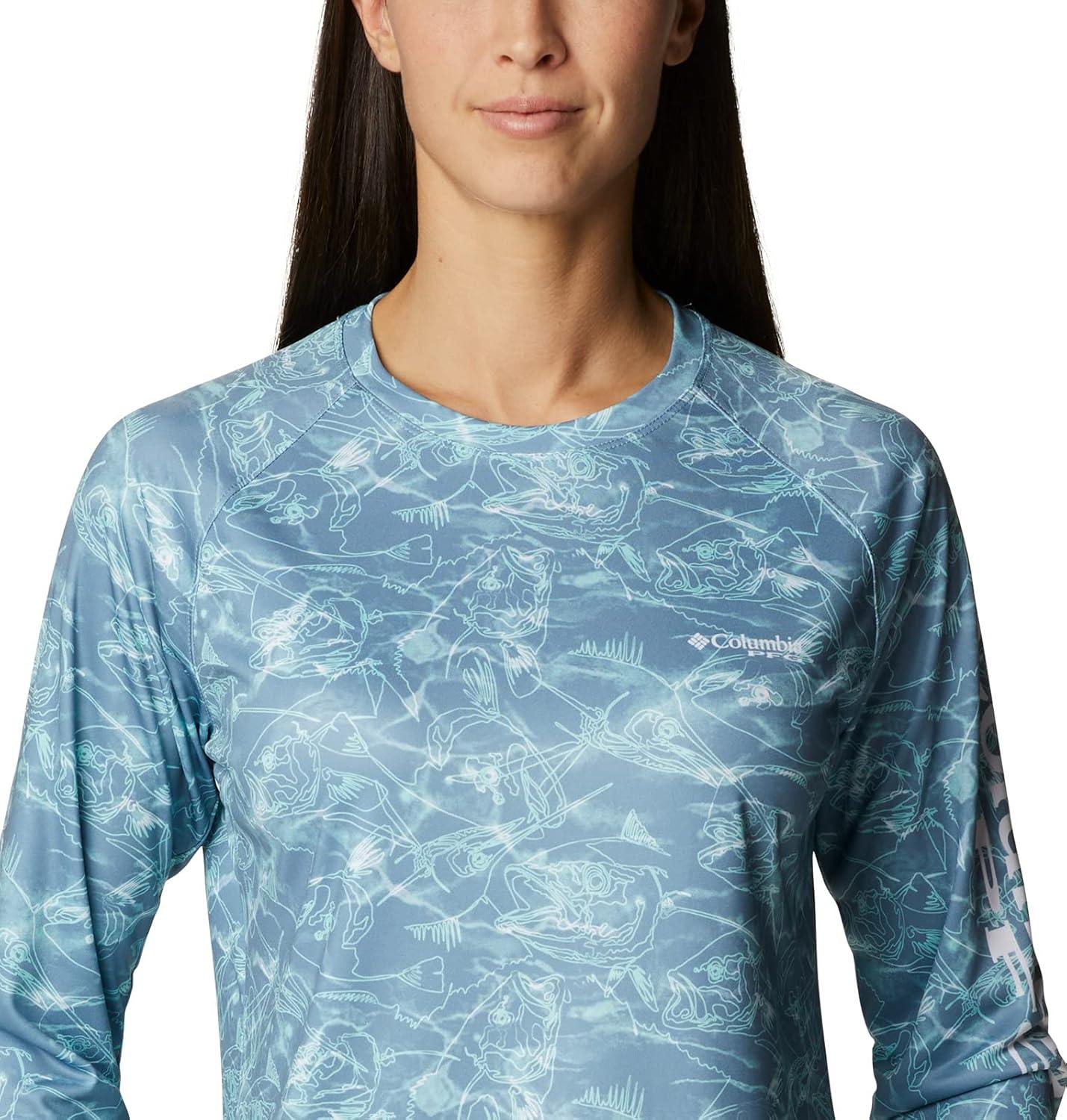 imageColumbia womens Super Tidal Tee Long SleeveStorm Contour Fish