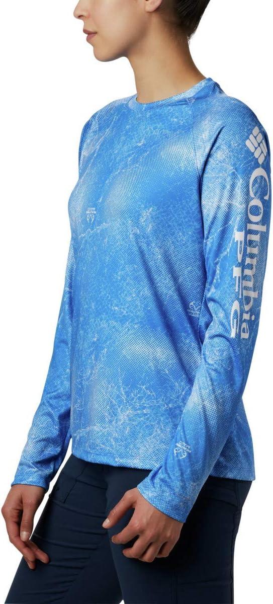 imageColumbia womens Super Tidal Tee Long SleeveStormy Blue Mako Print