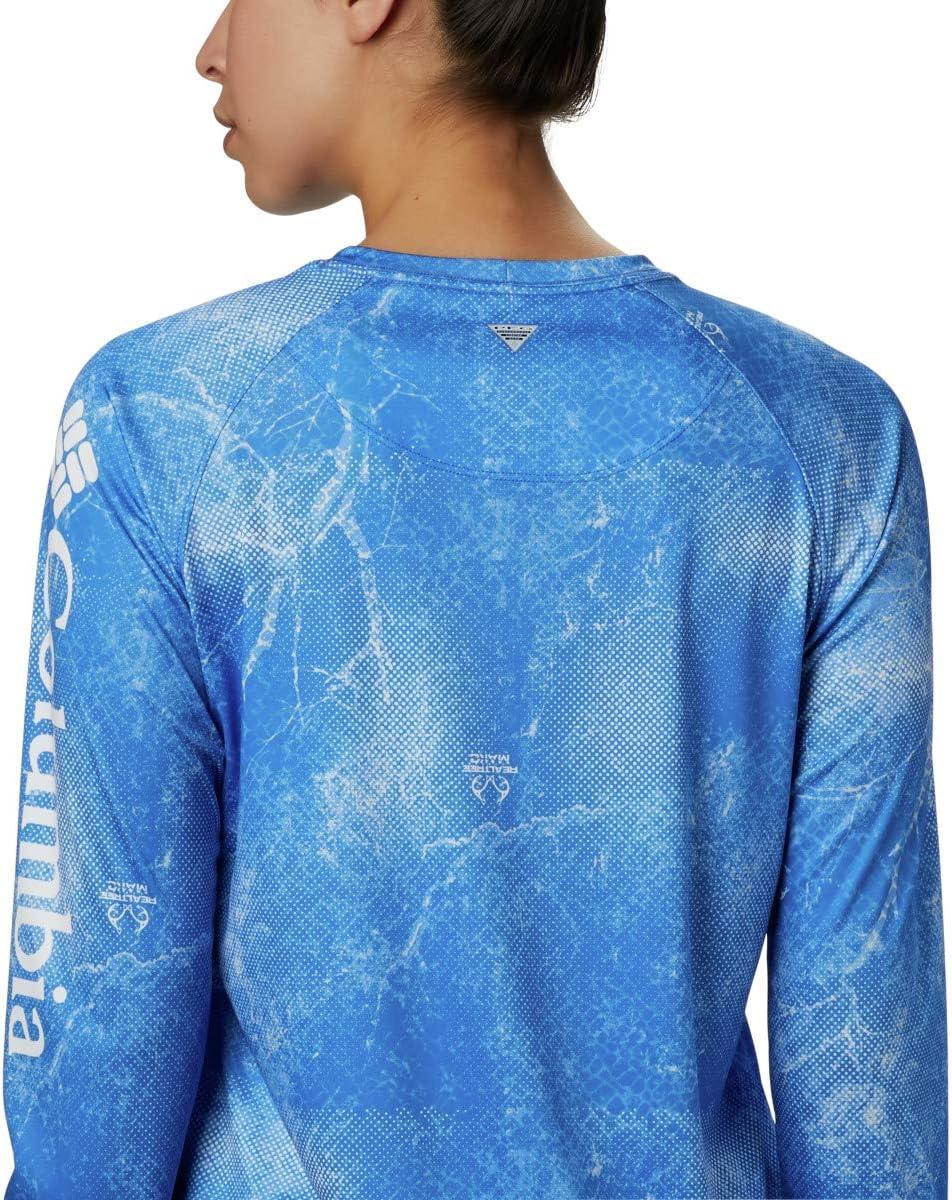 imageColumbia womens Super Tidal Tee Long SleeveStormy Blue Mako Print