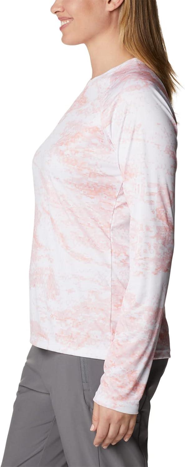 imageColumbia womens Super Tidal Tee Long SleeveTiki Pink Pfg Camo Print