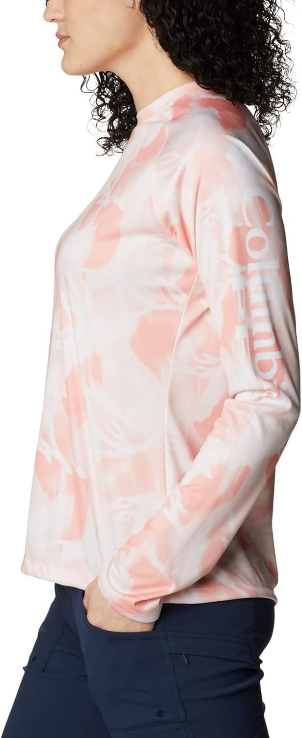 imageColumbia womens Super Tidal Tee Long SleeveTiki PinkAuroras Print