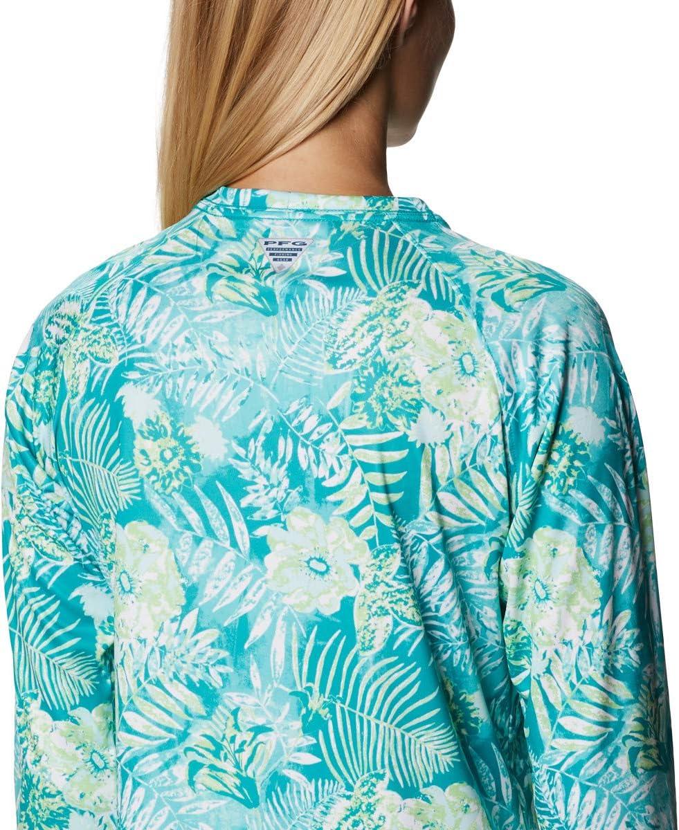 imageColumbia womens Super Tidal Tee Long SleeveTropic Water Batik Floral Print