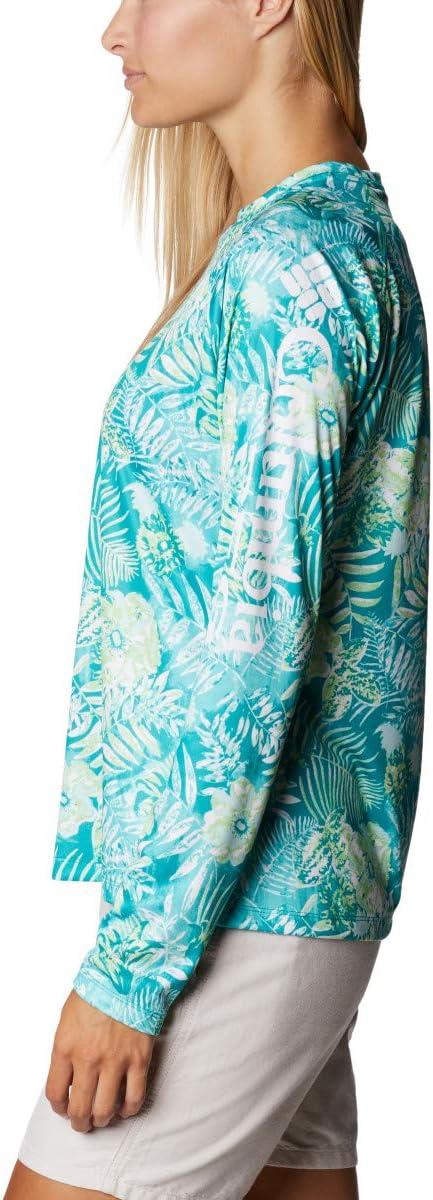 imageColumbia womens Super Tidal Tee Long SleeveTropic Water Batik Floral Print