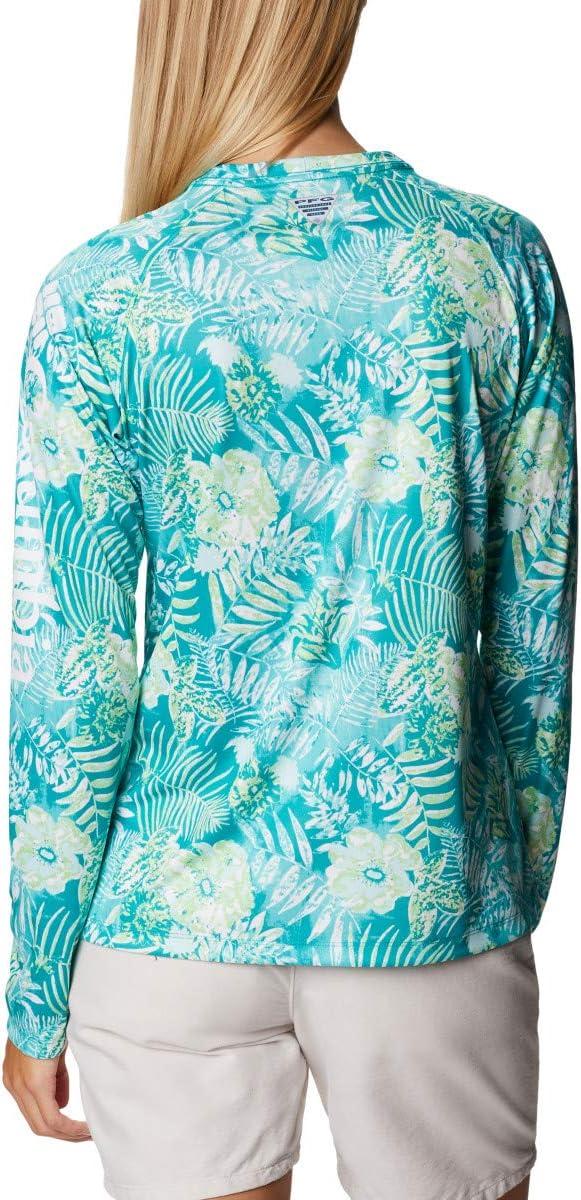 imageColumbia womens Super Tidal Tee Long SleeveTropic Water Batik Floral Print