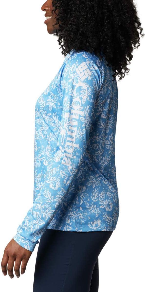 imageColumbia womens Super Tidal Tee Long SleeveYacht Archive Palms Print