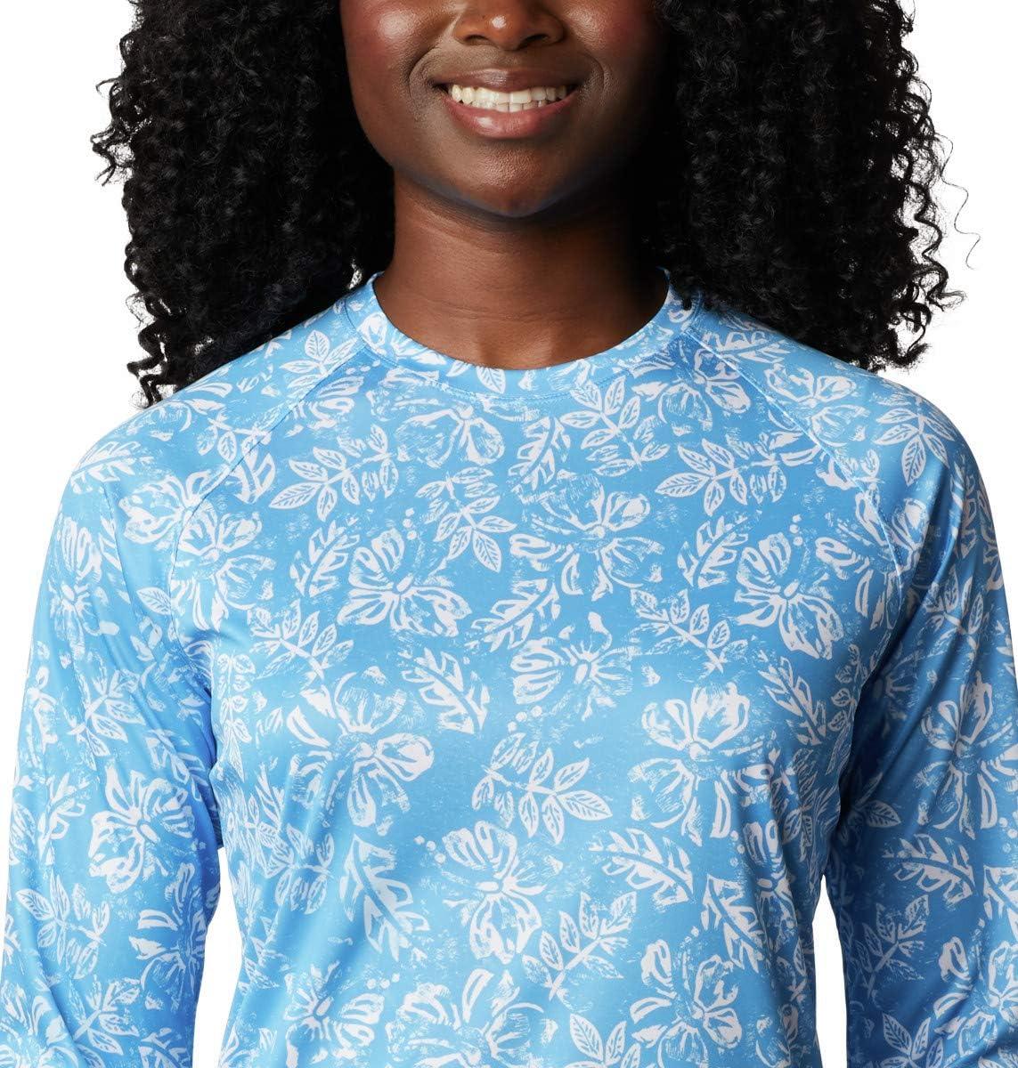 imageColumbia womens Super Tidal Tee Long SleeveYacht Archive Palms Print