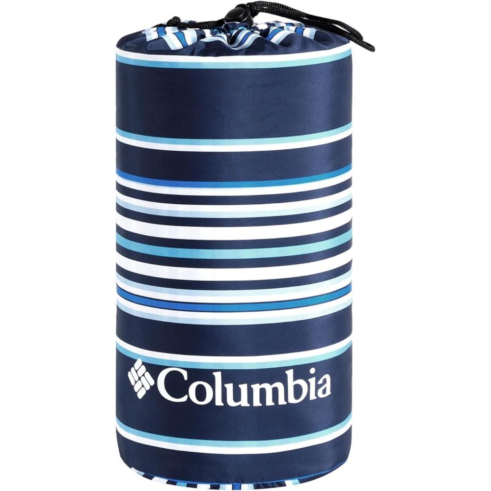 imageColumbia 50quot x 60quot Down Alternative Throw Blanket Outdoor Essentials for Camping Picnics and Adventures Soft and Cozy Home Essentials for Bed and Living Room 100 Polyester Fill CamoBlue Stripe