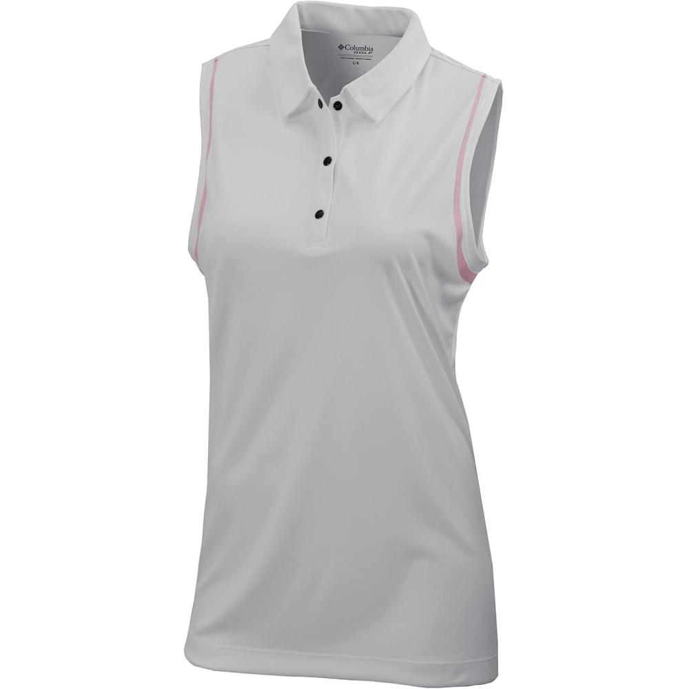 imageColumbia Golf Womens OmniWick Bright Lights TankWhite With Pink Dawn
