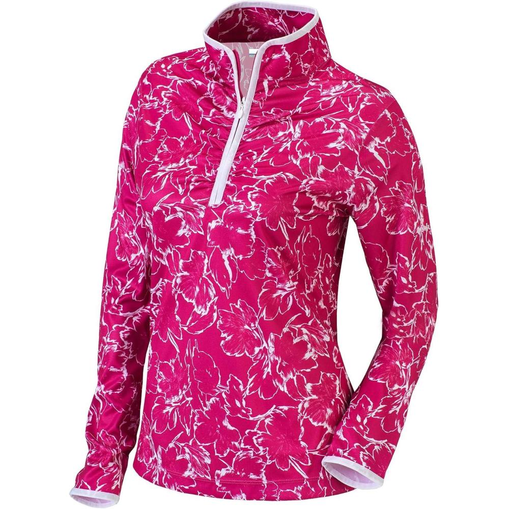 imageColumbia Golf Womens OmniWick Twilight 14 PulloverHaute Pink