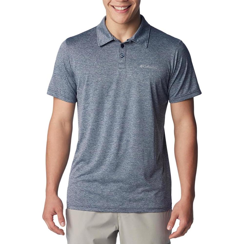 imageColumbia Mens Columbia Hike PoloHiking ShirtCollegiate Navy Heather