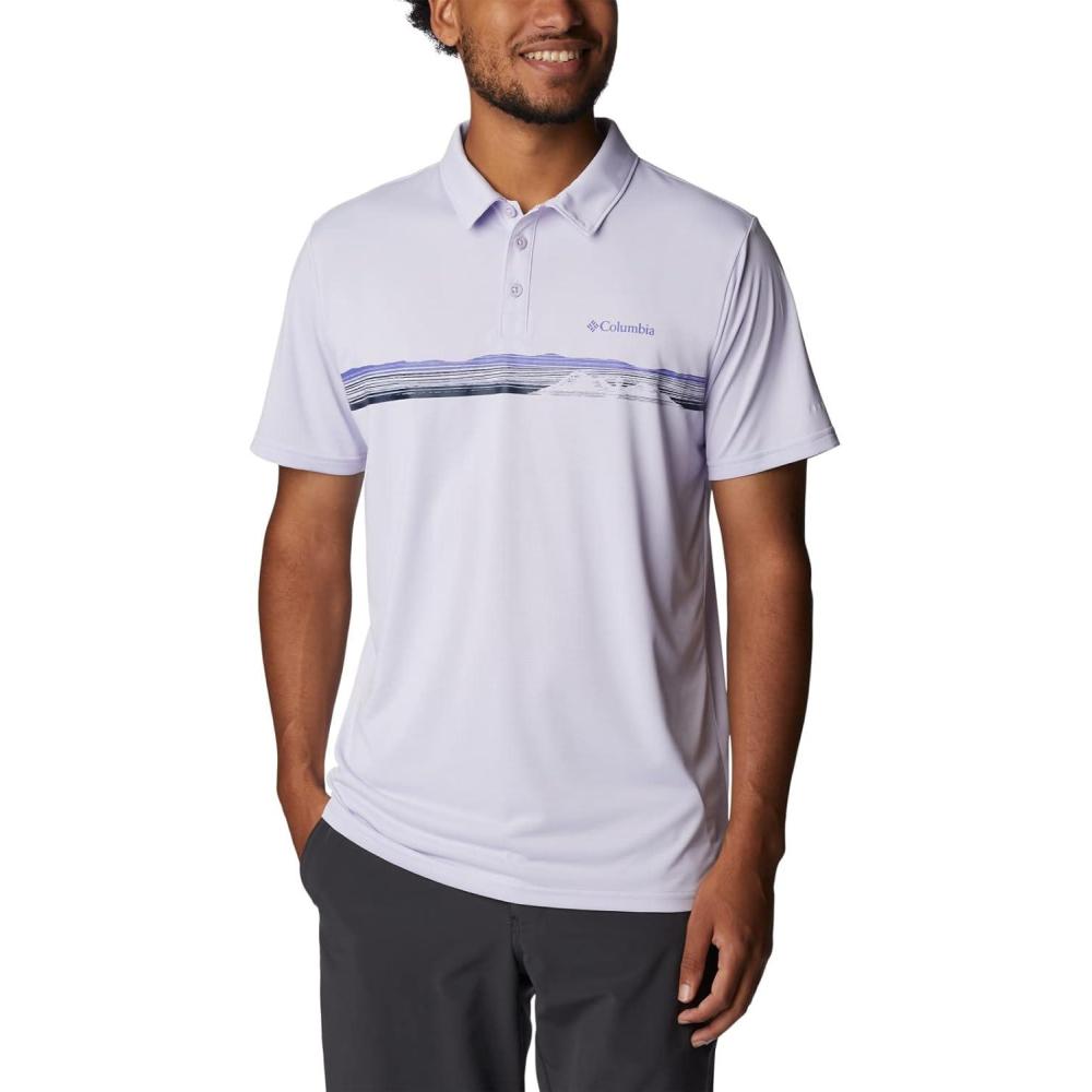imageColumbia Mens Columbia Hike PoloHiking ShirtPurple Tint