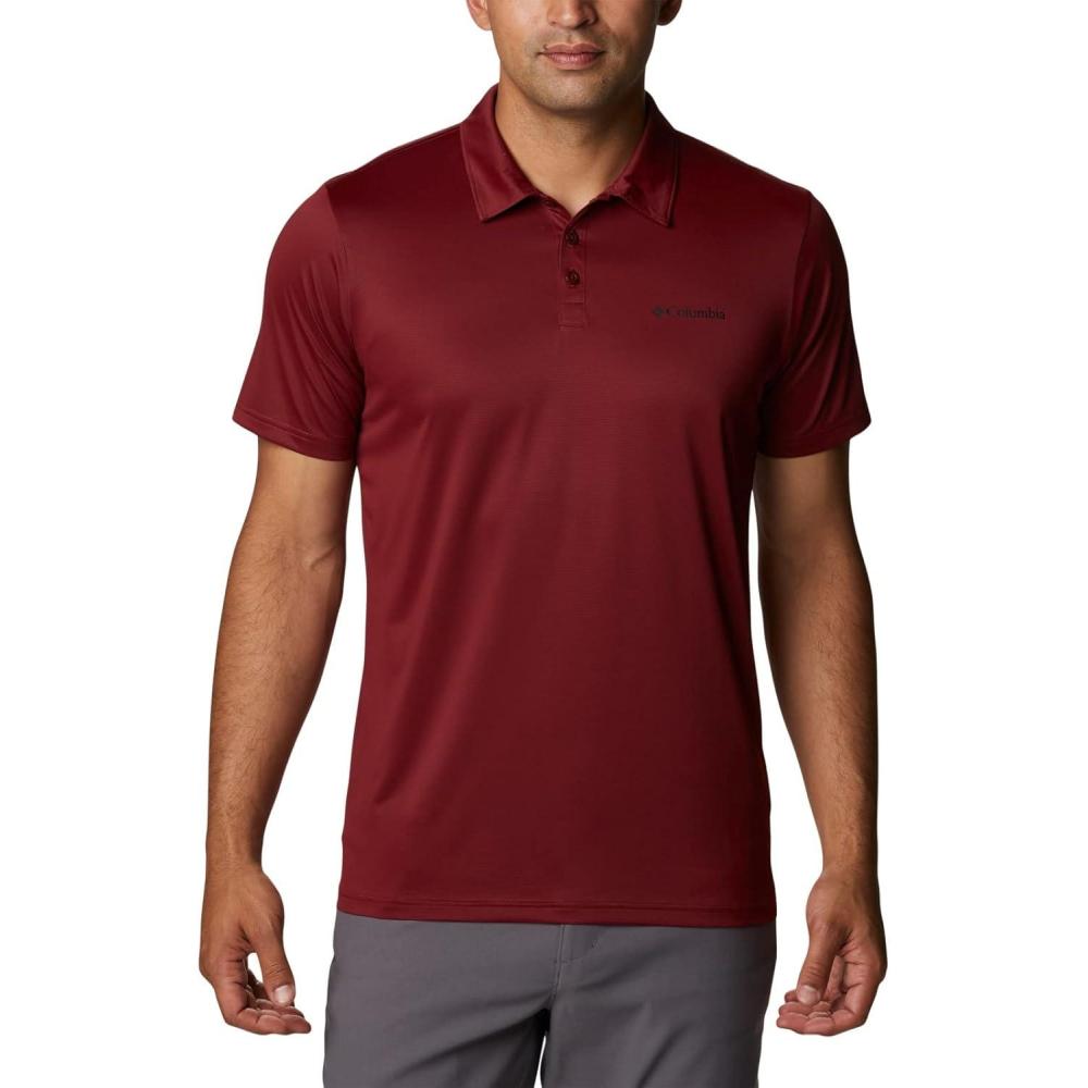imageColumbia Mens Columbia Hike PoloHiking ShirtRed Jasper