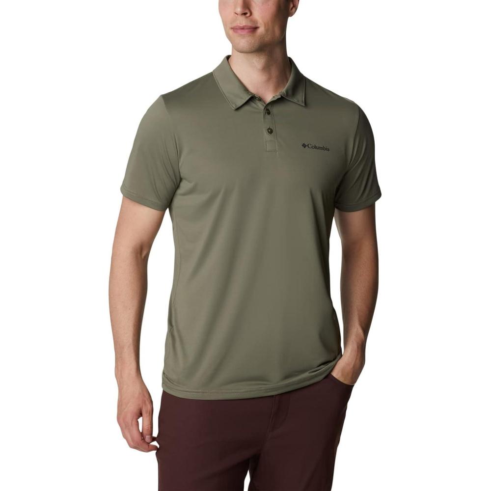 imageColumbia Mens Columbia Hike PoloHiking ShirtStone Green